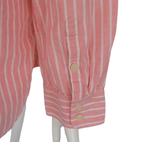 J. CREW Factory Blouse, XL, Boyfit/Boyfriend, Popover, Pocket, Salmon - Picture 7 of 10